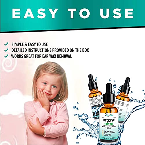 Natural Mullein Ear Wax Removal Oil & Cleaner with Strawberry for Kids | Pain...