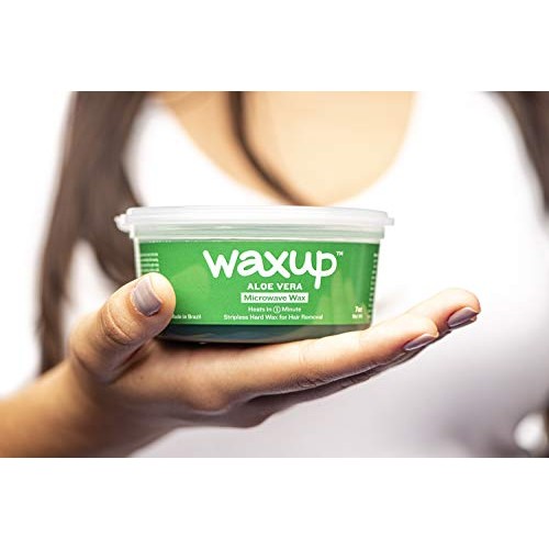waxup Aloe Vera Microwave Wax Kit 7 ounces, 16 Assorted Wax Sticks, Stripless...
