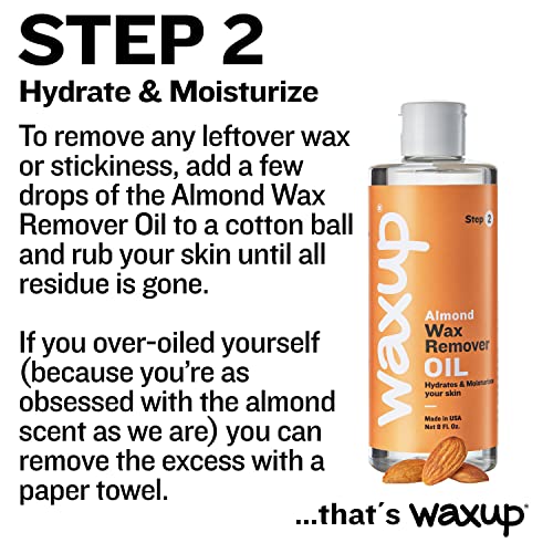 waxup Before And After Waxing Skin Care Kit, Marigold Pre Wax Cleanser, Almon...