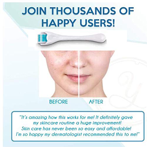 Premium Facial Derma Roller Kit 0.30mm - Microneedle Roller Microdermabrasion...