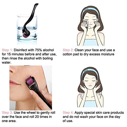 Premium Facial Derma Roller Kit 0.30mm - Microneedle Roller Microdermabrasion...