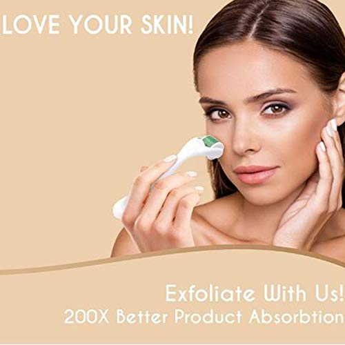 Premium Facial Derma Roller Kit 0.30mm - Microneedle Roller Microdermabrasion...