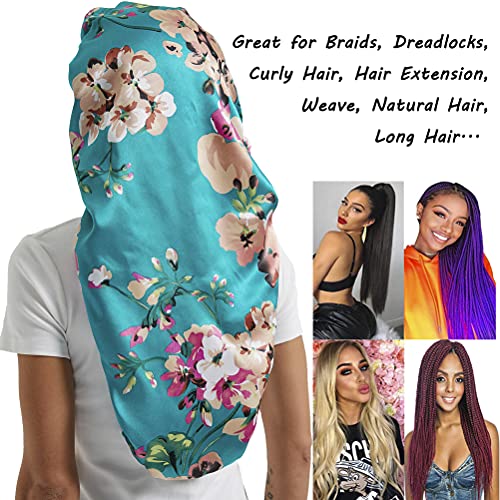 2 Pcs Silk Bonnet for Women Satin, Soft Elastic Band Silky Sleeping Cap Big B...