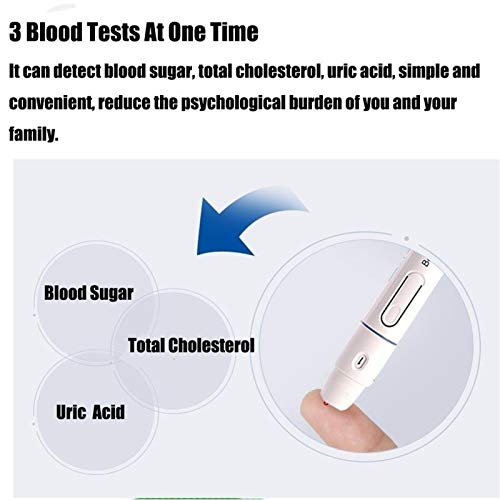 Easy to Use Home Test 3 in 1 Multi-Function Cholesterol Test Kit Uric Acid an...