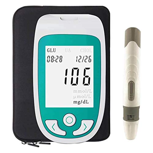 WCCCY Easy to Use Home Test 3 in 1 Cholesterol Test Kit Multi-Function Uric A...