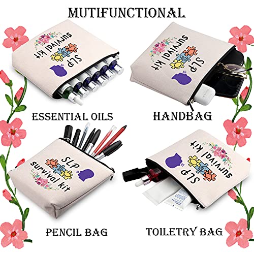 WCGXKO SLP Survival Kit Speech Therapist Gift Zipper Pouch Makeup Bag for Spe...