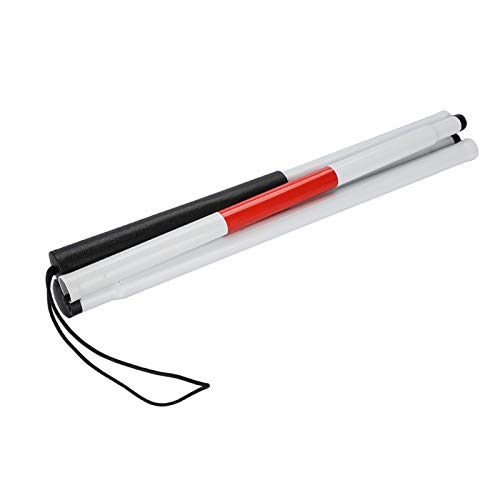 Wchiuoe Folding Foldable Reflective Cane Crutch, Portable Anti-Shock Guide, W...