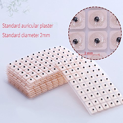 600 Counts Acupuncture Vaccaria Needle Ear Seeds Massage Paste Ear Stickers A...