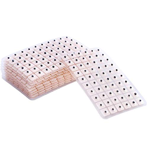 600 Counts Acupuncture Vaccaria Needle Ear Seeds Massage Paste Ear Stickers A...