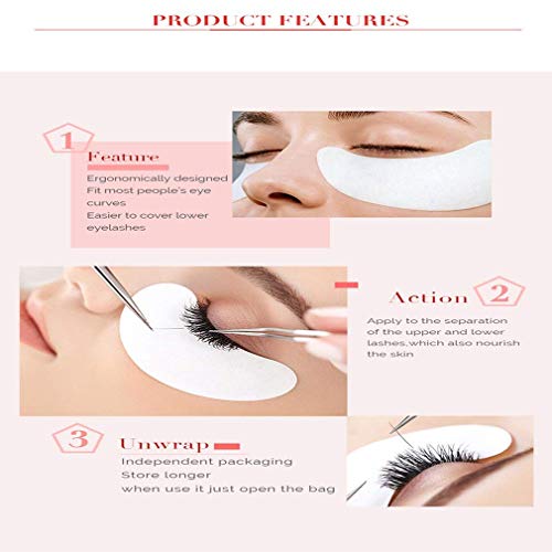 Under Eye Gel Pads Eyelash Extension Pads Lint Free DIY False Eyelash Lash Ex...