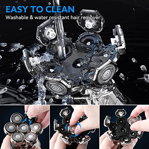 Head Shavers for Bald Men, Wechip 5-in-1 Rotary Shavers for Men Wet and Dry E...