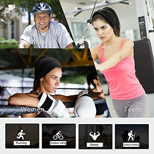 Wecoe 6 Pack Black Headband Wide Elastic Headbands for Women Fashion Headband...