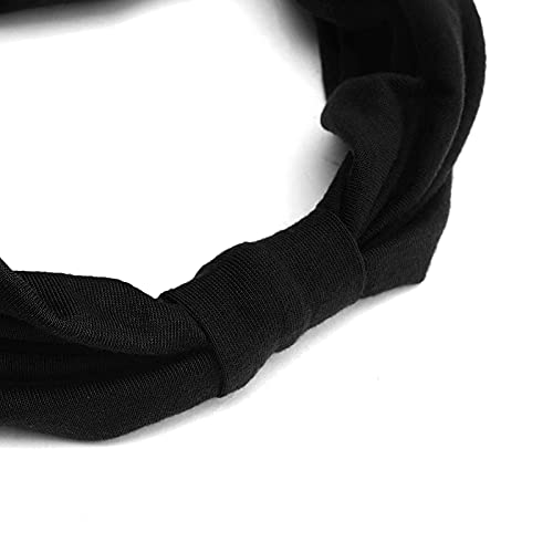 Wecoe 6 Pack Black Headband Wide Elastic Headbands for Women Fashion Headband...