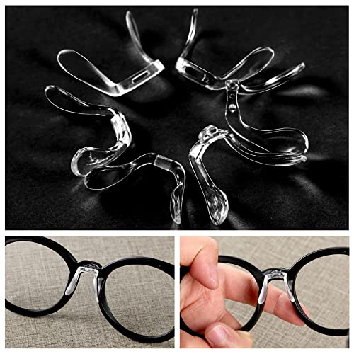 12 Pieces U Shaped Eyeglasses Nose Pads Bridge Plastic Eye Glasses Nose Suppo...