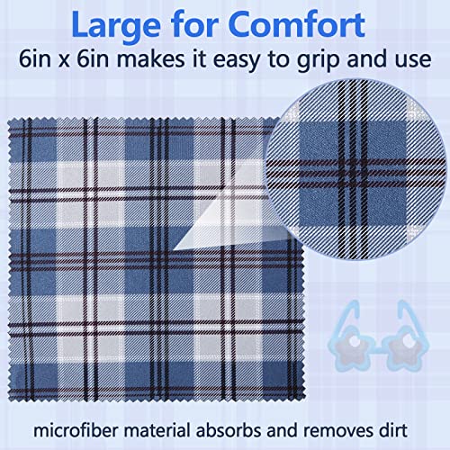 18 Packs Mens Classic Striped Microfiber Cleaning Cloths Soft Stripe Checkere...