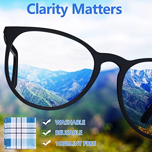 18 Packs Mens Classic Striped Microfiber Cleaning Cloths Soft Stripe Checkere...