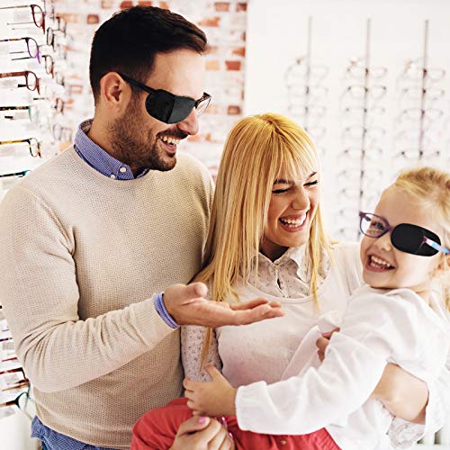 24 Pieces Black Eye Patches for Adults Kids Glasses Patch to Cover Either Eye...