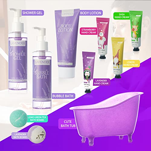 Gift Basket for Women - 10 Pcs Set Includes Bubble Bath, Shower Gel, Body Lot...