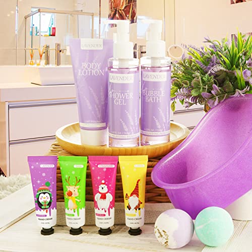 Gift Basket for Women - 10 Pcs Set Includes Bubble Bath, Shower Gel, Body Lot...