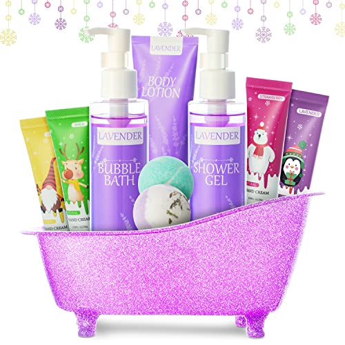 Gift Basket for Women - 10 Pcs Set Includes Bubble Bath, Shower Gel, Body Lot...
