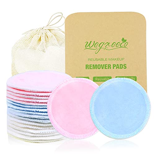 wegreeco Cotton Rounds Reusable - Reusable Bamboo Makeup Remover Pads for All...