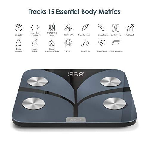 Body Fat Scale, WeGuard Body Weight Scale and Body Composition BMI Smart Scal...