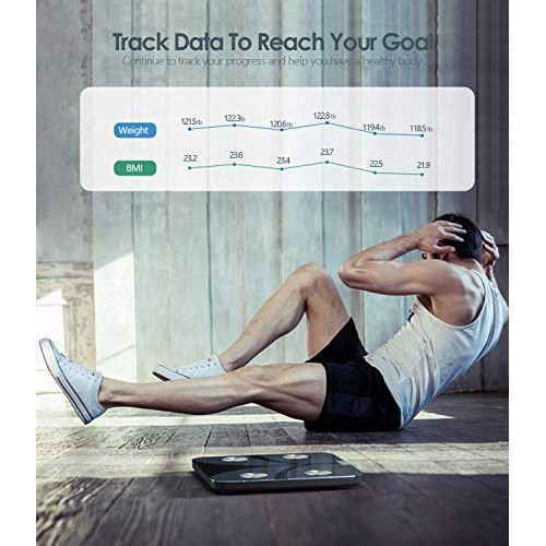 Body Fat Scale, WeGuard Body Weight Scale and Body Composition BMI Smart Scal...