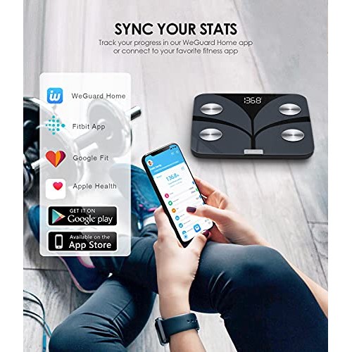 Body Fat Scale, WeGuard Body Weight Scale and Body Composition BMI Smart Scal...