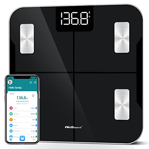 Scales for Body Weight, WeGuard Digital Bathroom Wireless Fat Smart BMI Body ...