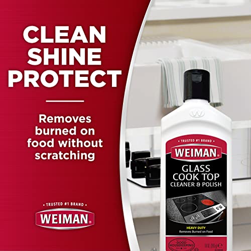 Weiman Cooktop and Stove Top Cleaner Kit - Glass Cook Top Cleaner and Polish ...