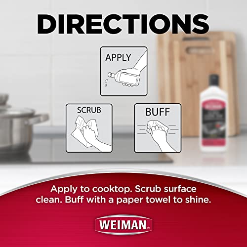 Weiman Cooktop and Stove Top Cleaner Kit - Glass Cook Top Cleaner and Polish ...