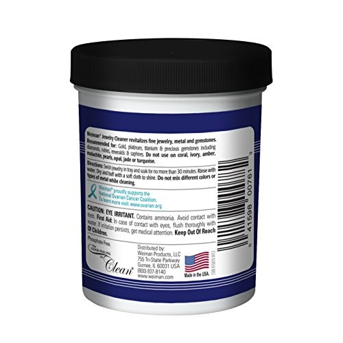 Weiman Jewelry Cleaner Liquid – Restores Shine and Brilliance to Gold, Diamon...