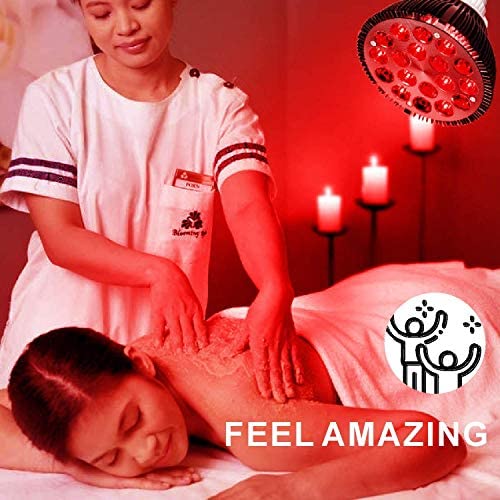 Weipute Red Light Therapy with Socket, 18 LED Infrared Light Therapy Device, ...