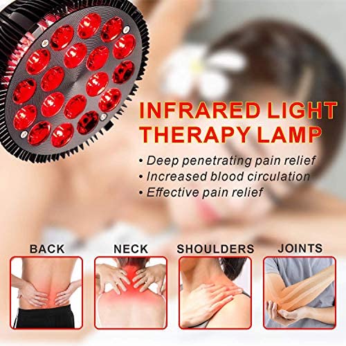 Weipute Red Light Therapy with Socket, 18 LED Infrared Light Therapy Device, ...