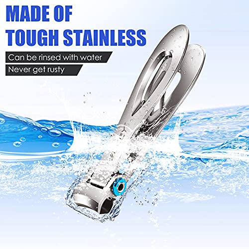 Toe Nail Clippers Adult - Nail Clippers for Thick Nails with Oversized Wide J...
