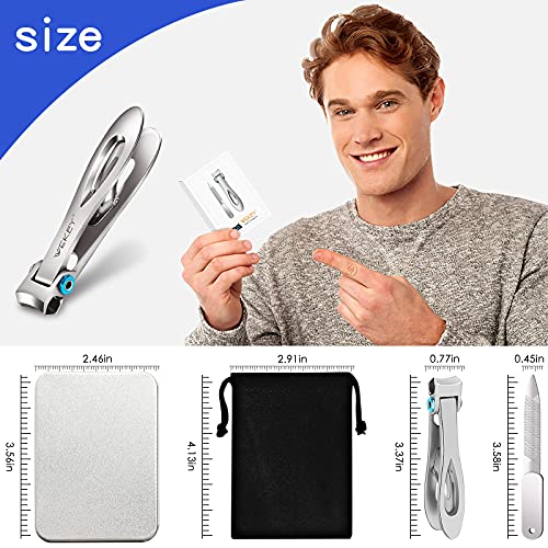 Toe Nail Clippers Adult - Nail Clippers for Thick Nails with Oversized Wide J...