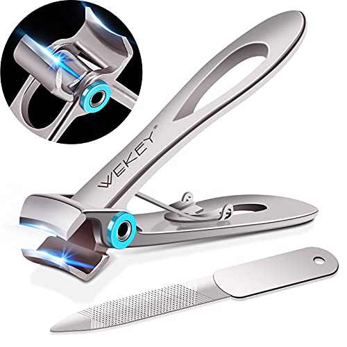 Toe Nail Clippers Adult - Nail Clippers for Thick Nails with Oversized Wide J...