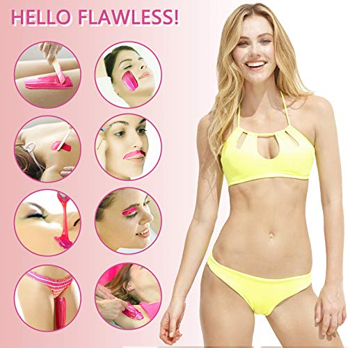 Non-Stick Waxing Kit, Wekin Wax Warmer for Hair Removal with 5 Scent Striples...