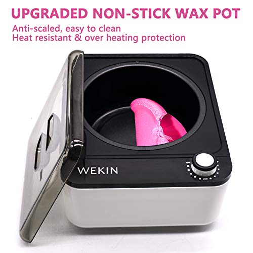 Non-Stick Waxing Kit, Wekin Wax Warmer for Hair Removal with 5 Scent Striples...