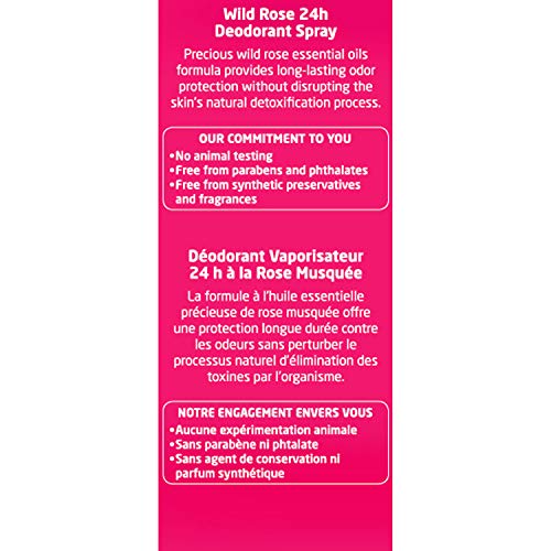 Weleda Wild Rose 24h Deodorant Spray, 3.4 Ounce
