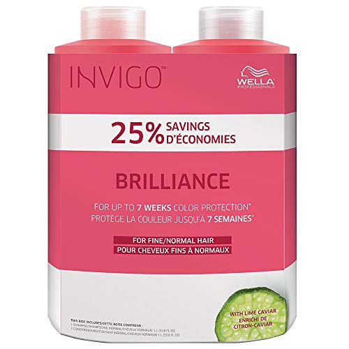 Wella Invigo Brilliance Shampoo & Conditioner for Fine Colored Hair Liter Set