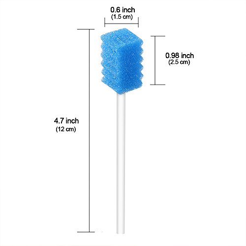 Disposable Oral Care Swabs Tooth Cleaning Mouth Swabs (50pcs blue)