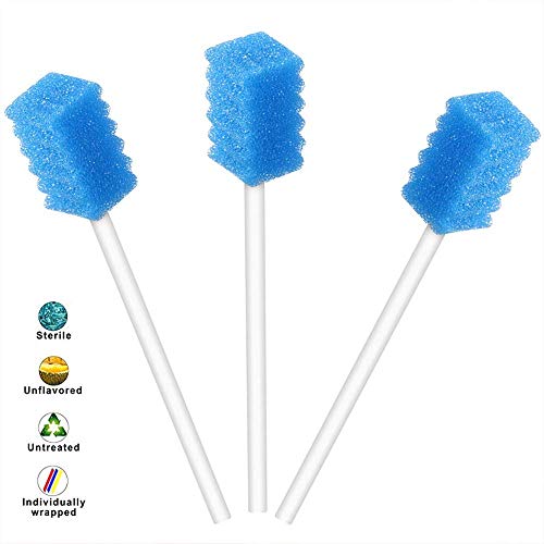Disposable Oral Care Swabs Tooth Cleaning Mouth Swabs (50pcs blue)