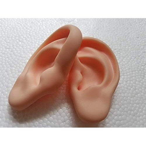 WellieSTR 1 Pair Ear Model Silicone Ear Acupuncture Practice Model Right and ...