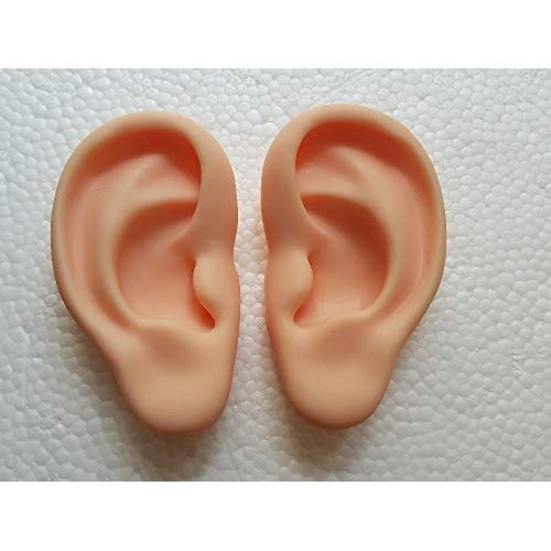 WellieSTR 1 Pair Ear Model Silicone Ear Acupuncture Practice Model Right and ...