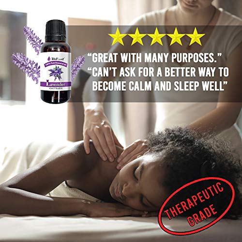 Well's 100% Pure Lavender Essential Oil 1oz(30ml), Therapeutic Grade, Massage...