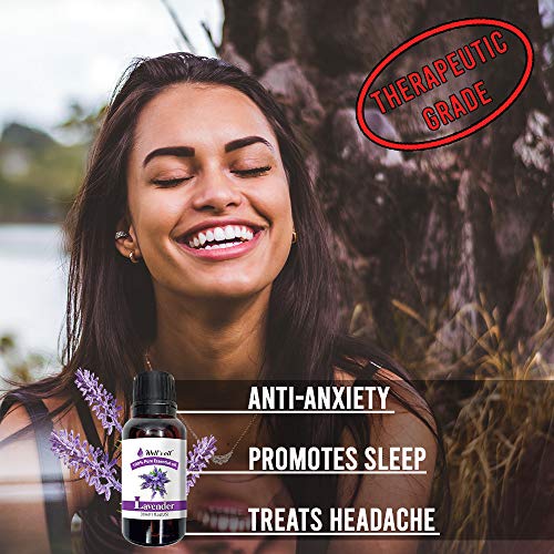 Well's 100% Pure Lavender Essential Oil 1oz(30ml), Therapeutic Grade, Massage...
