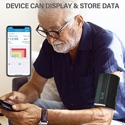 Wellue Blood Pressure Monitor + Massage, Upper Arm Cuff BP Machine with Free ...