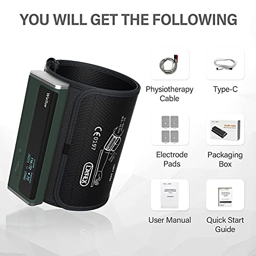 Wellue Blood Pressure Monitor + Massage, Upper Arm Cuff BP Machine with Free ...