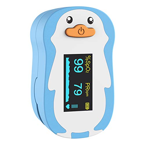Wellue Children Pulse Oximeter Fingertrip with Warning Function, Blood Oxygen...